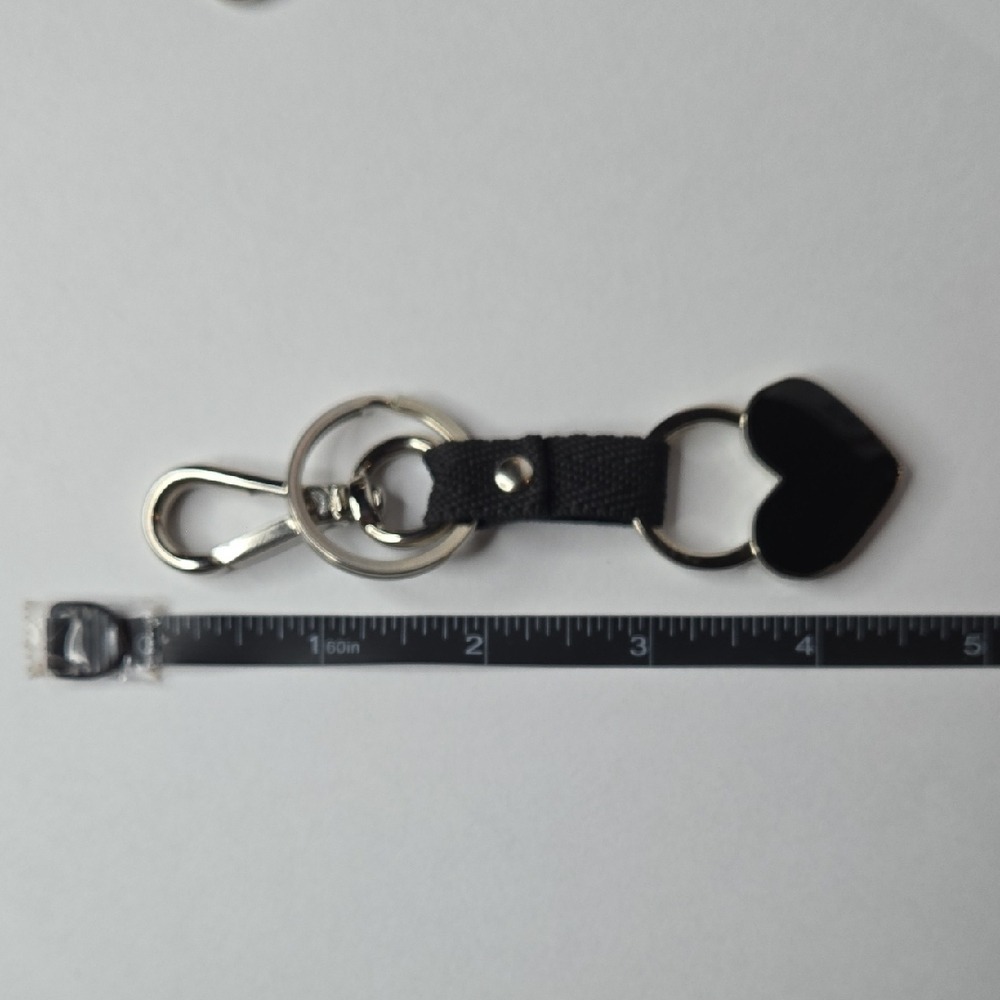 Heart and‎ Rhinestone Strap Keychains (2) - Picture 4 of 7